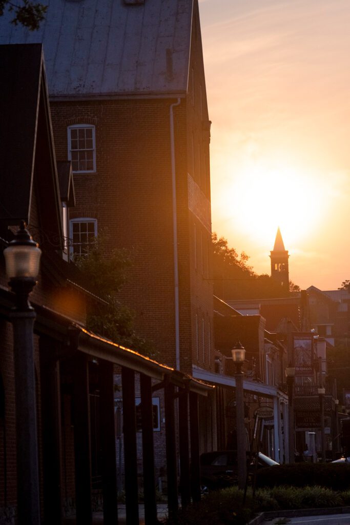 sunset over hermann missouri 