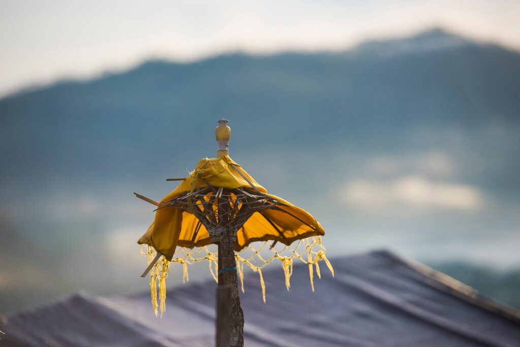 religious artifact at the top of Mt. Batur in Bali Indonesia