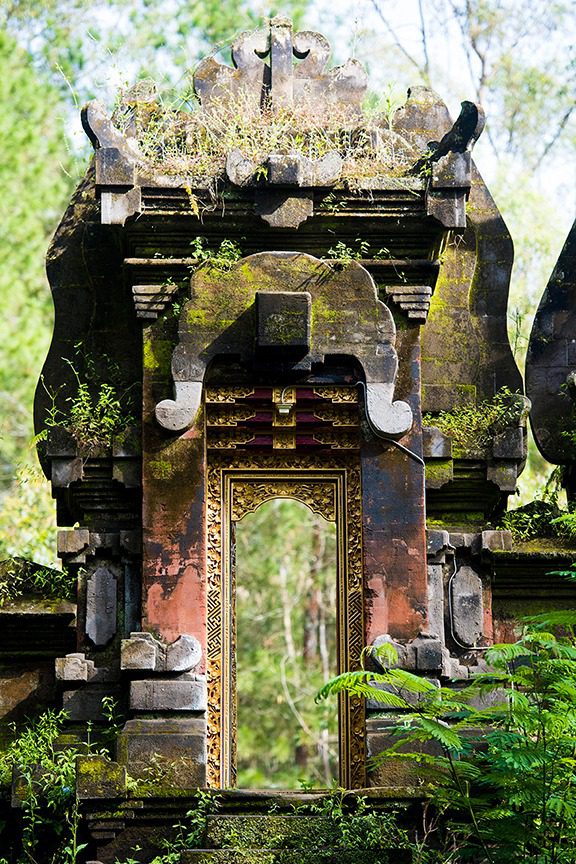 temple entrance at the base of Mt Batur leading to the path to the top of the active volcano