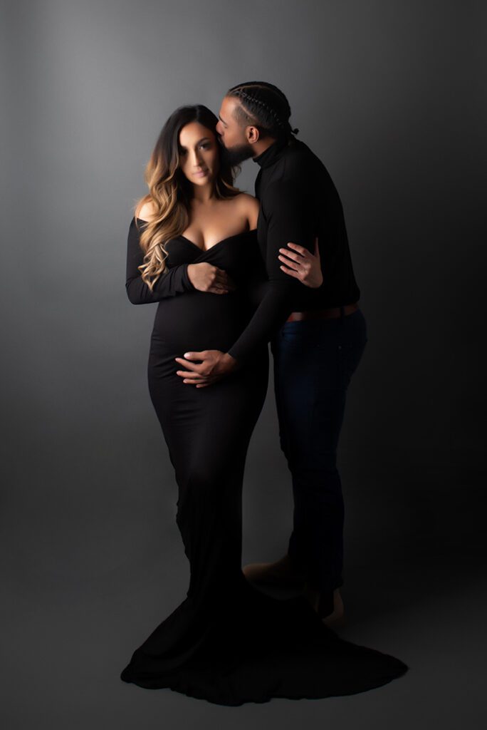tucson studio maternity photo with significant other