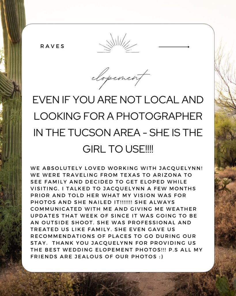 Tucson Elopement Photographer