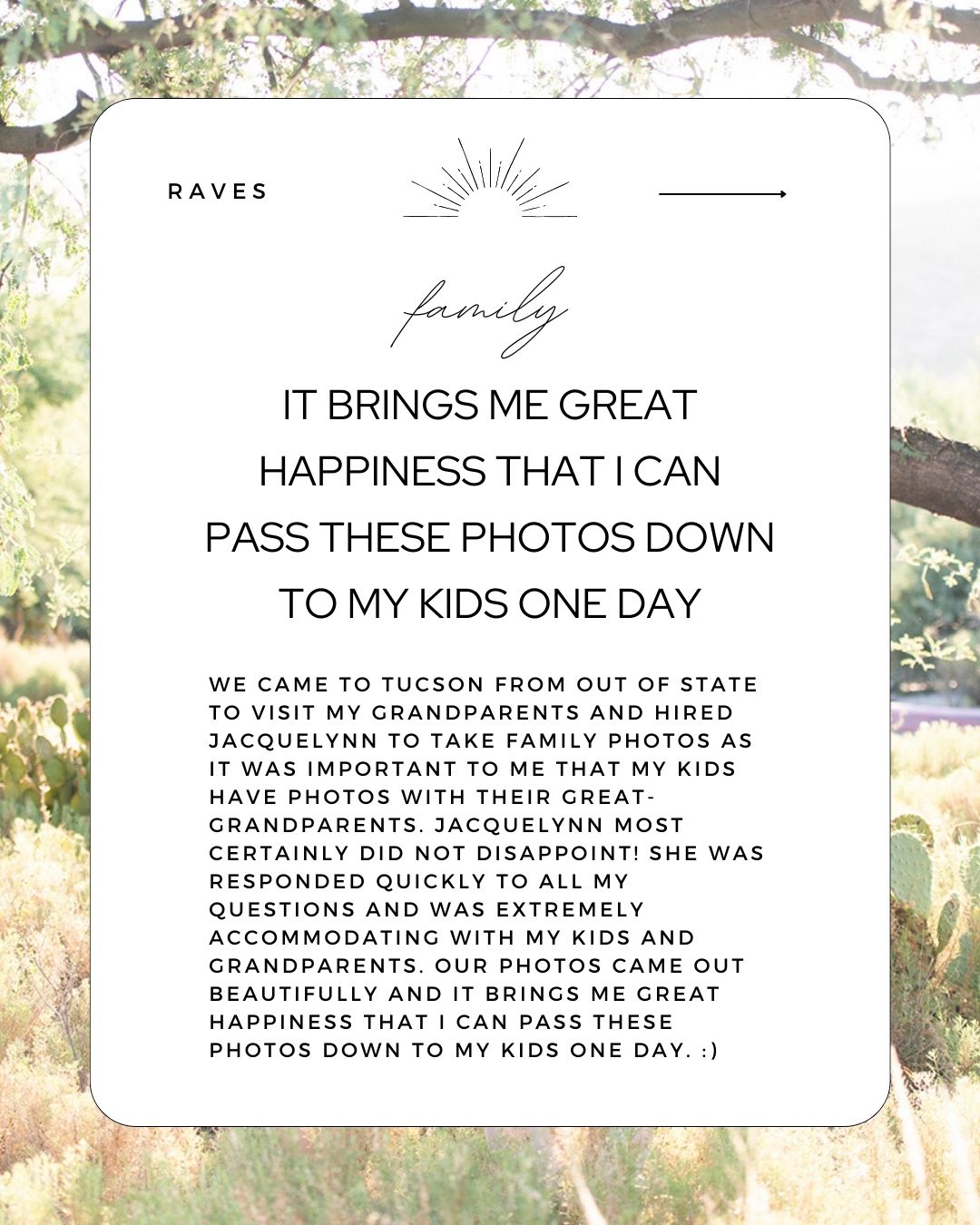 Why book Tucson Family Photos with me 