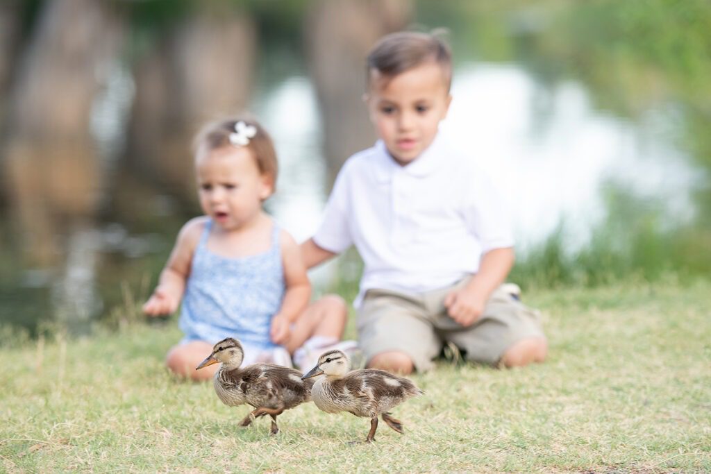 Tucson Spring Sibling Photos with Ducks!